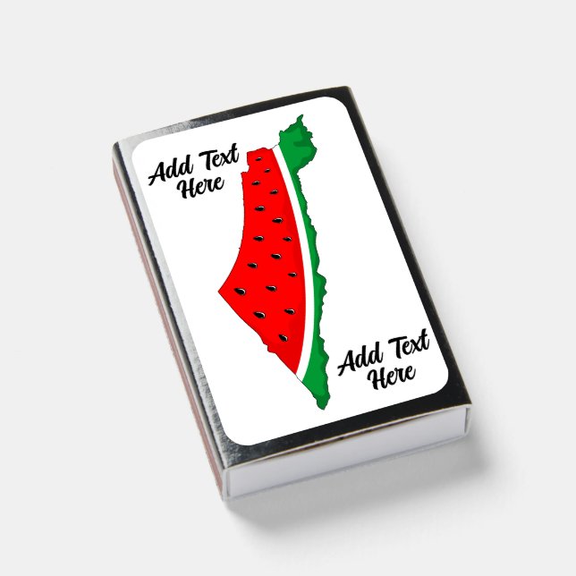 Palestine Map Watermelon Symbol of freedom Matchboxes (Front Closed)
