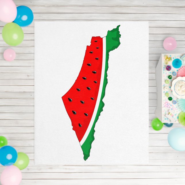 Palestine Map Watermelon Symbol of freedom Outdoor Rug (Insitu (Birthday))