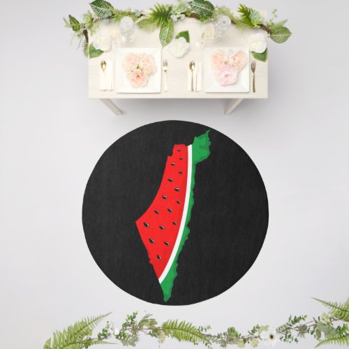 Palestine Map Watermelon Symbol of freedom Outdoor Rug