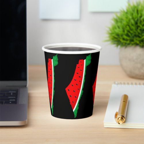 Palestine Map Watermelon Symbol of freedom Paper Cups