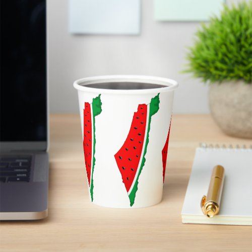 Palestine Map Watermelon Symbol of freedom Paper Cups