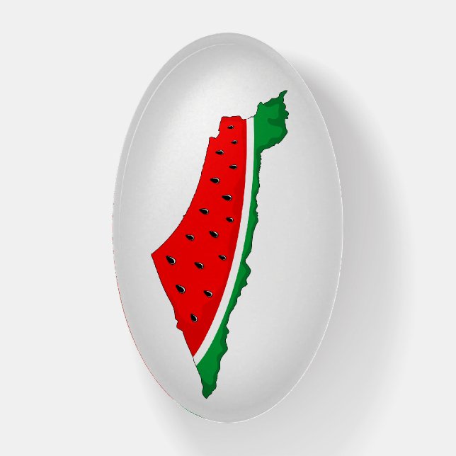 Palestine Map Watermelon Symbol of freedom Paperweight (Vertical)