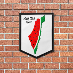 Palestine Map Watermelon Symbol of freedom Pennant