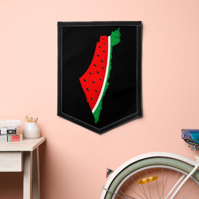 Palestine Map Watermelon Symbol of freedom Pennant (Insitu 2)