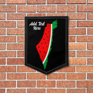 Palestine Map Watermelon Symbol of freedom Pennant