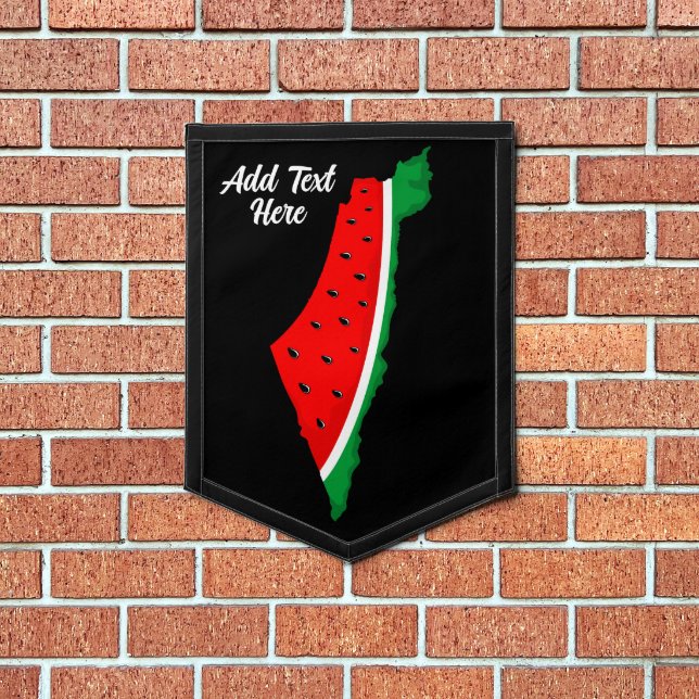 Palestine Map Watermelon Symbol of freedom Pennant (Insitu 1)