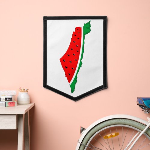 Palestine Map Watermelon Symbol of freedom Pennant