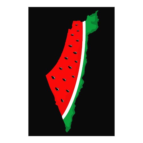 Palestine Map Watermelon Symbol of freedom Photo Print