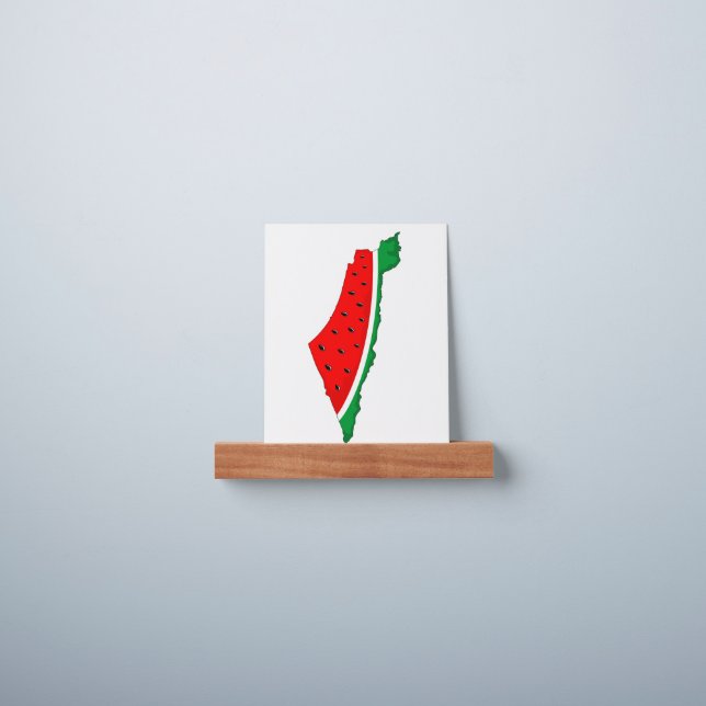 Palestine Map Watermelon Symbol of freedom Picture Ledge (Wall)