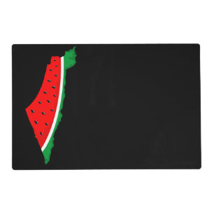 Palestine Map Watermelon Symbol of freedom Placemat