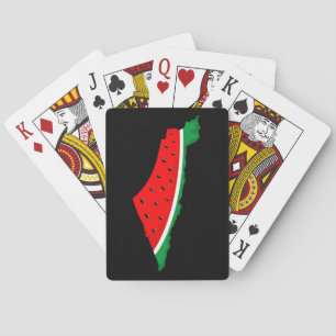 Palestine Map Watermelon Symbol of freedom Poker Cards