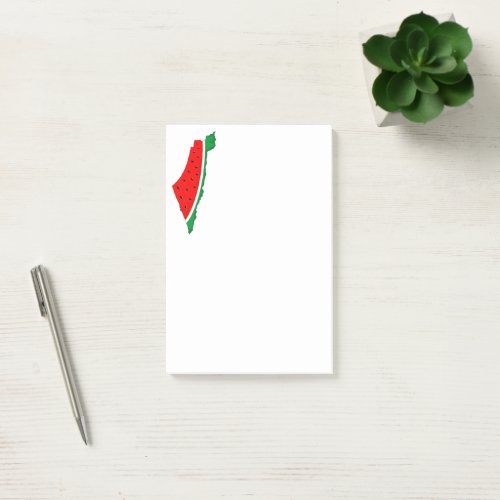 Palestine Map Watermelon Symbol of freedom Post_it Notes