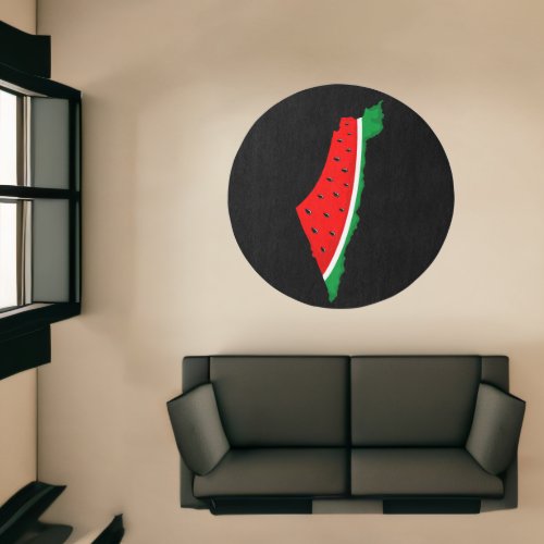 Palestine Map Watermelon Symbol of freedom Rug