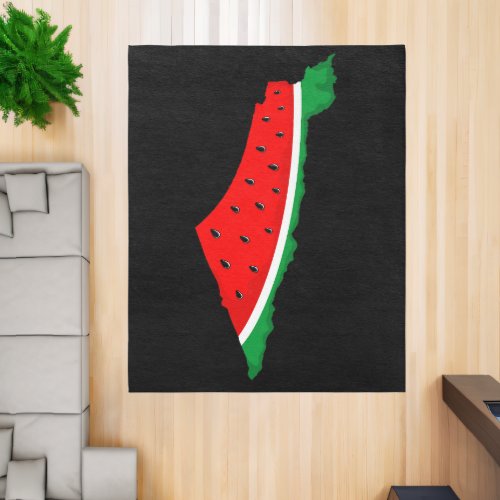 Palestine Map Watermelon Symbol of freedom Rug