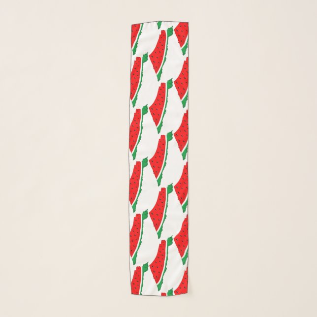 Palestine Map Watermelon Symbol of freedom Scarf (Front)