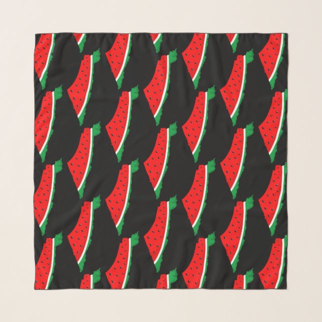 Palestine Map Watermelon Symbol of freedom Scarf (Front)
