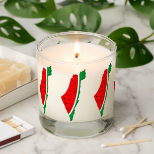 Palestine Map Watermelon Symbol of freedom Scented Candle