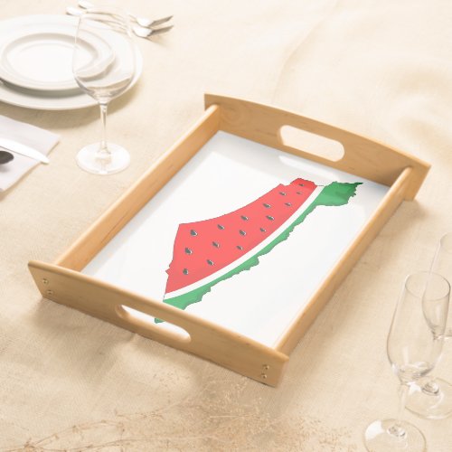 Palestine Map Watermelon Symbol of freedom Serving Tray
