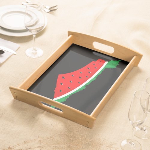 Palestine Map Watermelon Symbol of freedom Serving Tray
