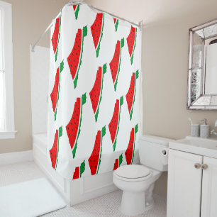 Palestine Map Watermelon Symbol of freedom Shower Curtain