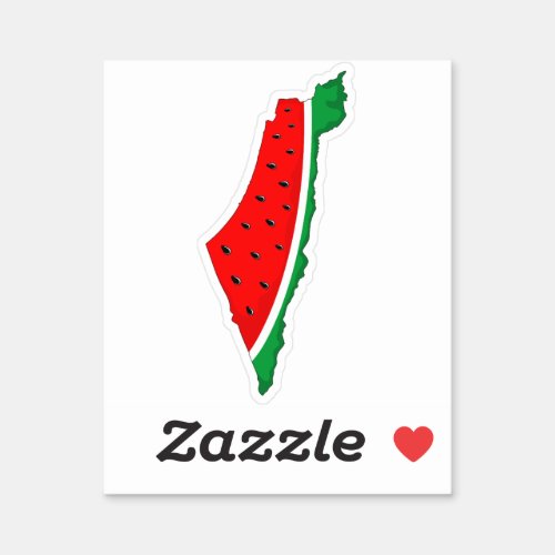 Palestine Map Watermelon Symbol of freedom Sticker
