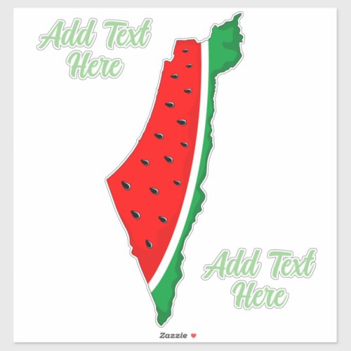 Palestine Map Watermelon Symbol of freedom Sticker