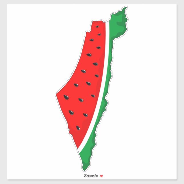Palestine Map Watermelon Symbol of freedom Sticker (Sheet)