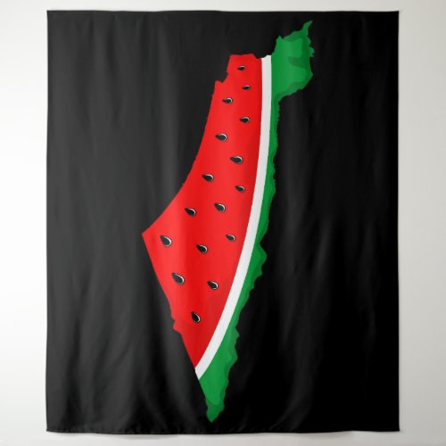 Palestine Map Watermelon Symbol of freedom Tapestry