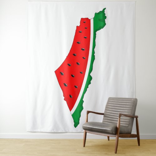 Palestine Map Watermelon Symbol of freedom Tapestry