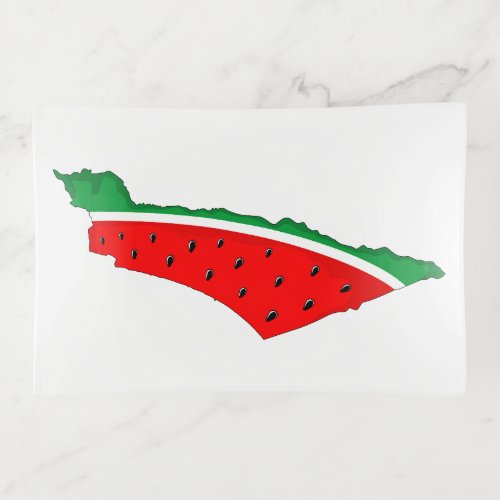 Palestine Map Watermelon Symbol of freedom Trinket Tray