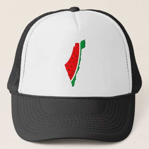 Palestine Map Watermelon Symbol of freedom Trucker Hat