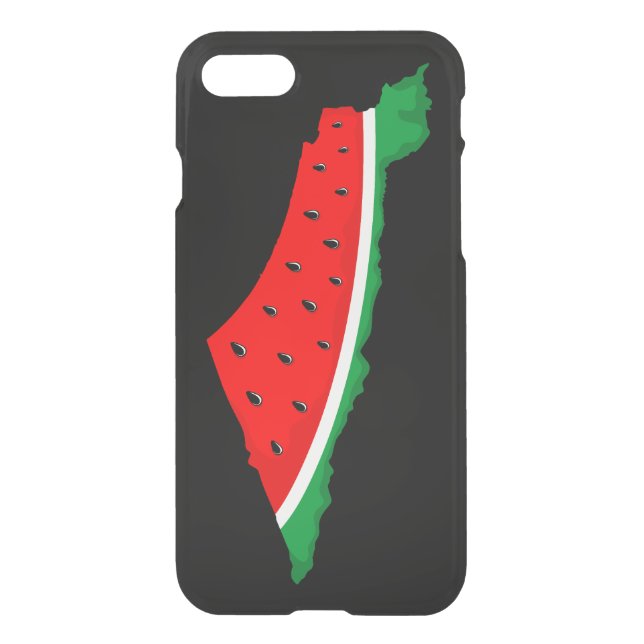 Palestine Map Watermelon Symbol of freedom Uncommon iPhone Case (Back)