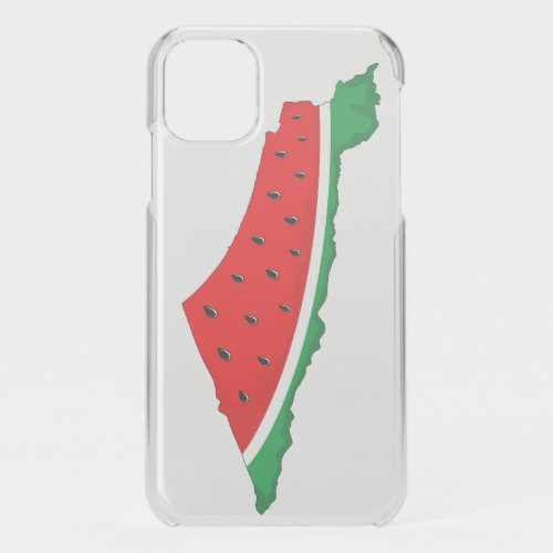 Palestine Map Watermelon Symbol of freedom iPhone 11 Case