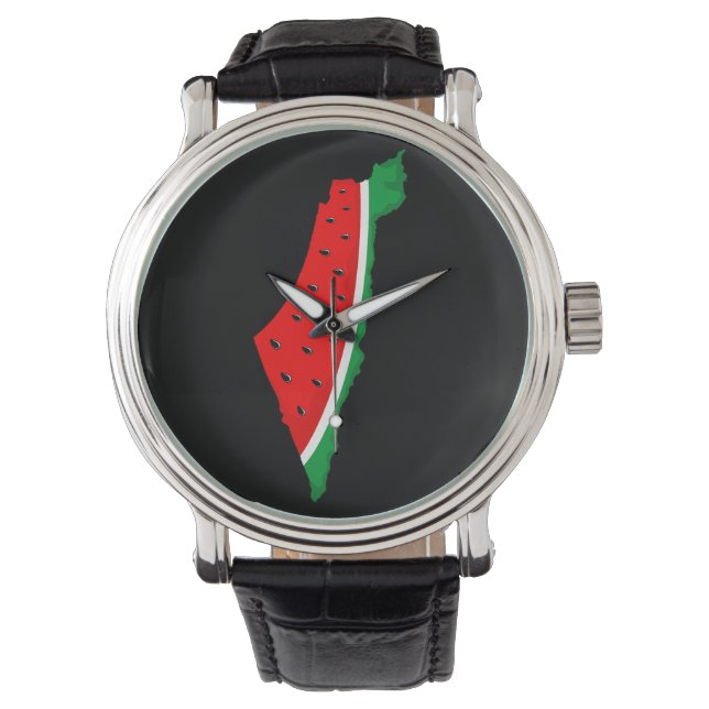Palestine Map Watermelon Symbol of freedom Watch (Front)
