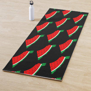 Palestine Map Watermelon Symbol of freedom  Yoga Mat