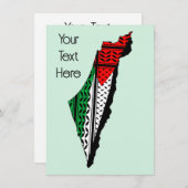 Palestine Map whith Flag and Keffiyeg Pattern (Front/Back)