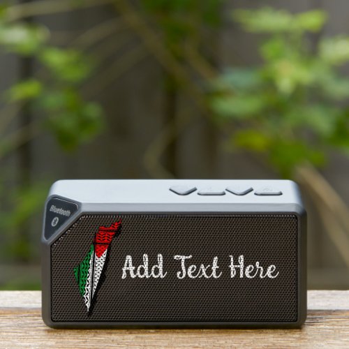 Palestine Map whith Flag and Keffiyeg Pattern Bluetooth Speaker