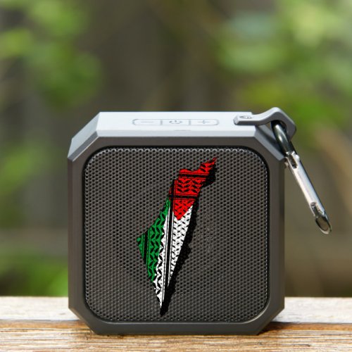Palestine Map whith Flag and Keffiyeg Pattern Bluetooth Speaker