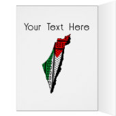 Palestine Map whith Flag and Keffiyeg Pattern Cards (Inside (Left))