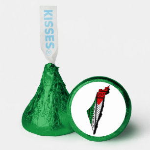 Palestine Map whith Flag and Keffiyeg Pattern Hershey®'s Kisses®