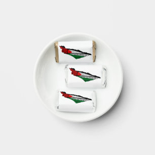 Palestine Map whith Flag and Keffiyeg Pattern Hershey's Miniatures