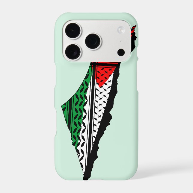Palestine Map whith Flag and Keffiyeg Pattern Iphone Case (Back)