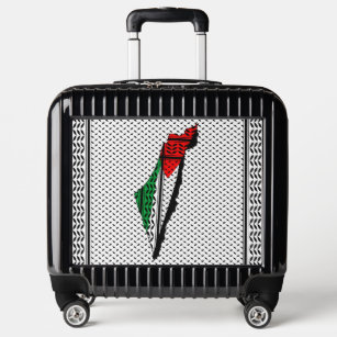 Palestine Map whith Flag and Keffiyeg Pattern Luggage