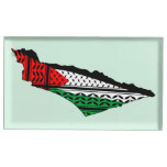 Palestine Map whith Flag and Keffiyeg Pattern Place Card Holder