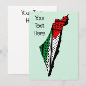 Palestine Map with Flag and Keffiyeh (Front/Back)