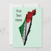 Palestine Map with Flag and Keffiyeh (Front)