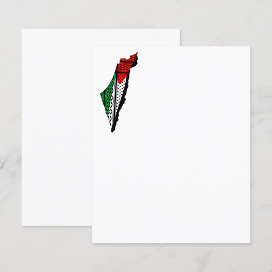 Palestine Map with Flag and Keffiyeh (Front/Back)