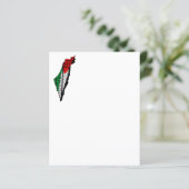 Palestine Map with Flag and Keffiyeh (Standing Front)