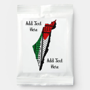 Palestine Map with Flag and Keffiyeh Margarita Drink Mix