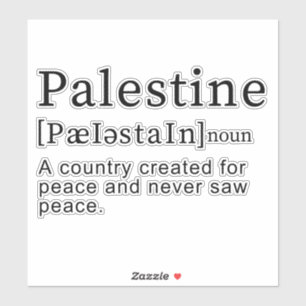 Palestine Meaning design Palestine Definition text Sticker